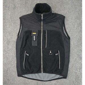 Blaklader Workwear Utility Vest Mens‎ Large Fleece Black Windblock Tool Pockets